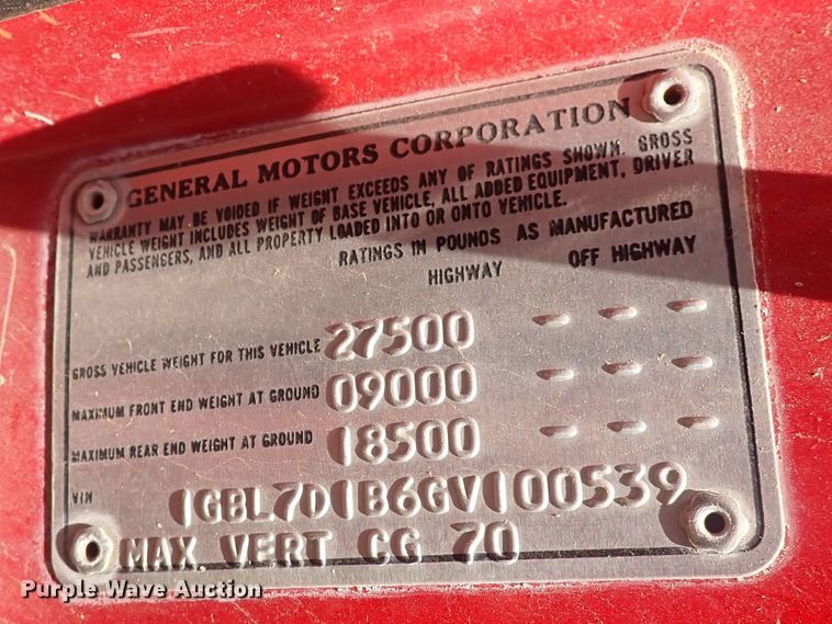 image for item HR9931 1986 Chevrolet 70  digger derrick truck