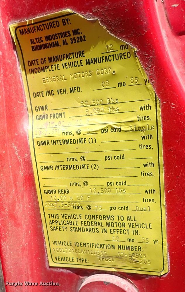 image for item HR9931 1986 Chevrolet 70  digger derrick truck