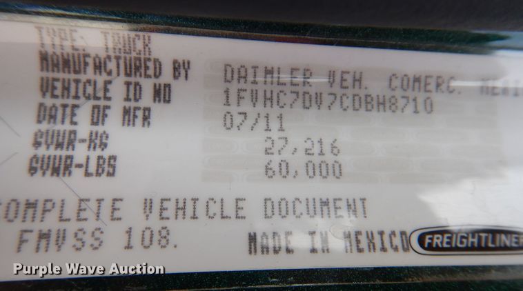 image for item JH9872 2012 Freightliner Business Class M2 112  dump truck