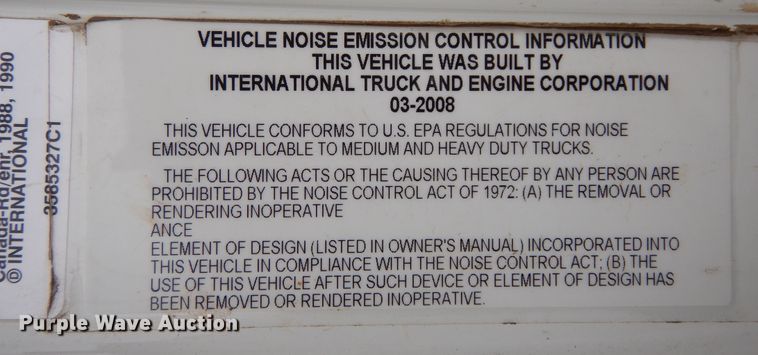 image for item JL9000 2008 International WorkStar 7400  dump truck