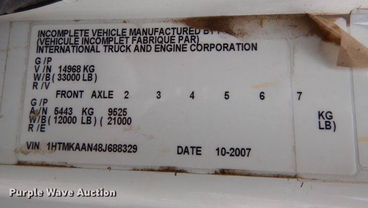 image for item JL9002 2008 International 4400  utility / service truck