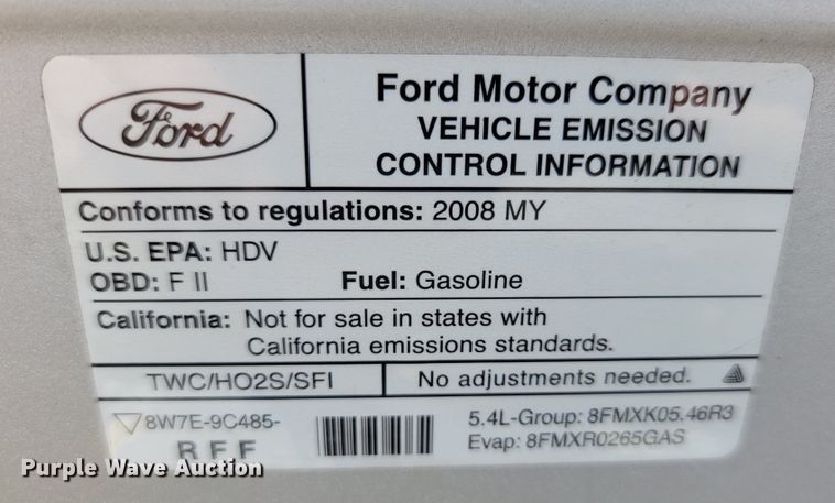 image for item JL9463 2008 Ford E350 Super Duty XL  van