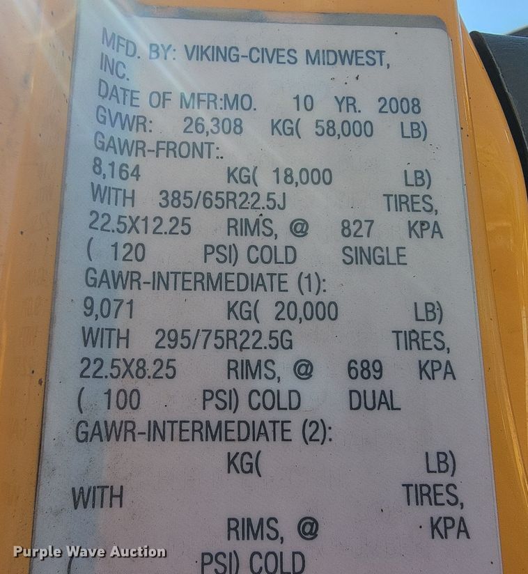 image for item JL9472 2009 International 7500  dump truck