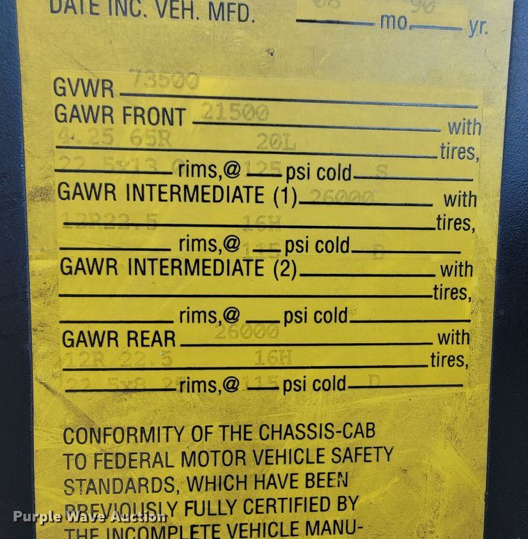 image for item JL9612 1990 Grumman  ladder fire truck