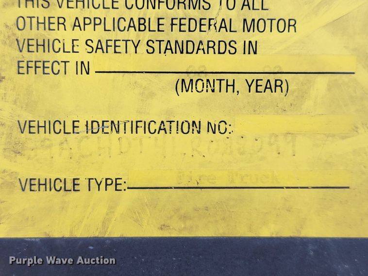 image for item JL9612 1990 Grumman  ladder fire truck