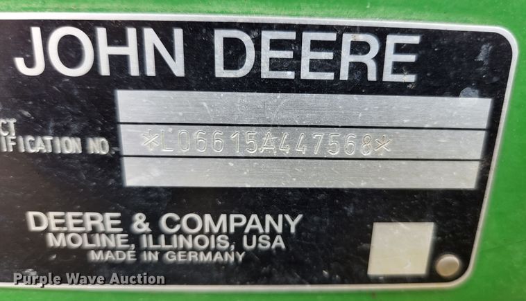 image for item JM9057 John Deere 6615  tractor