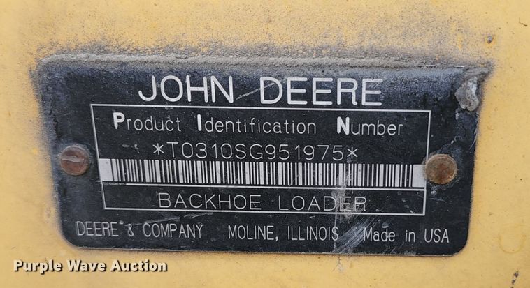 image for item JM9059 2006 John Deere 310SG  backhoe