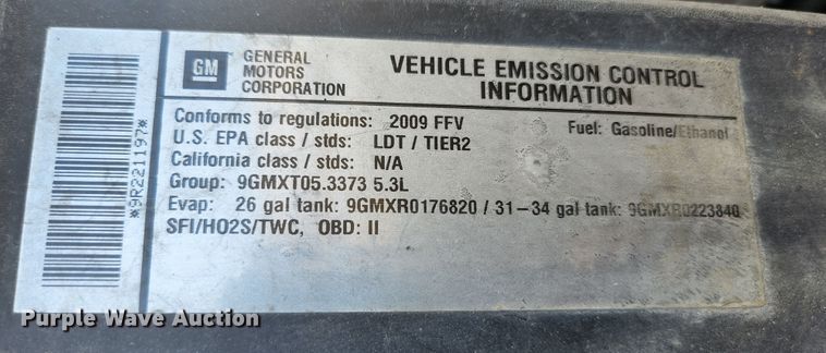 image for item JM9065 2009 Chevrolet Tahoe Police  SUV