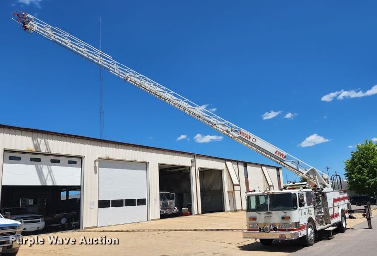 image for item JM9067 1985 Pierce Arrow  aerial platform fire truck