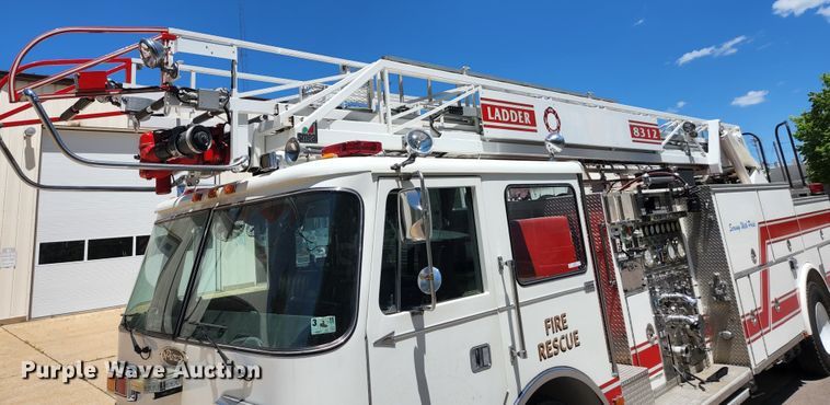 image for item JM9067 1985 Pierce Arrow  aerial platform fire truck