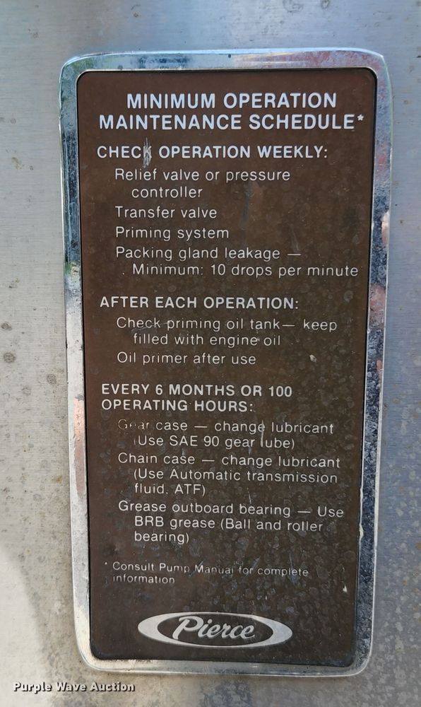 image for item JM9067 1985 Pierce Arrow  aerial platform fire truck