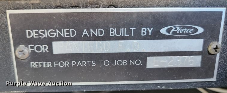 image for item JM9067 1985 Pierce Arrow  aerial platform fire truck