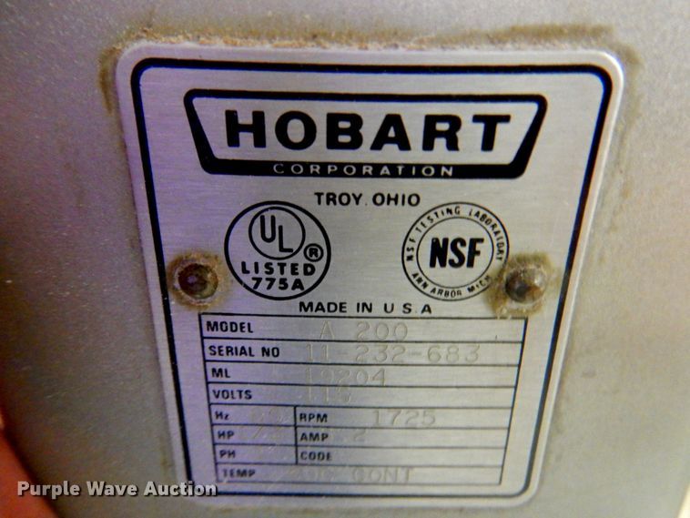 image for item JS9037 Hobart A200  mixer