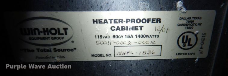 image for item JS9041 Win-Holt NHPG-1836  heater-proofer cabinet