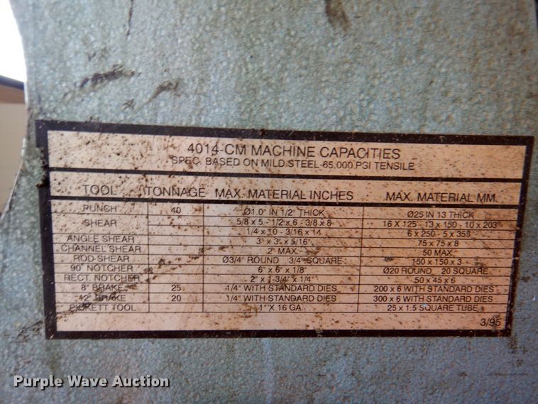 image for item JS9047 Scotchman 4014-C14  iron worker