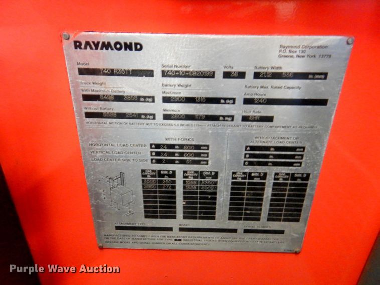 image for item JS9056 Raymond 740R35TT  order picker