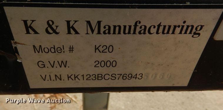 image for item KD9026 2005 K&K Manufacturing K20  enclosed cargo trailer