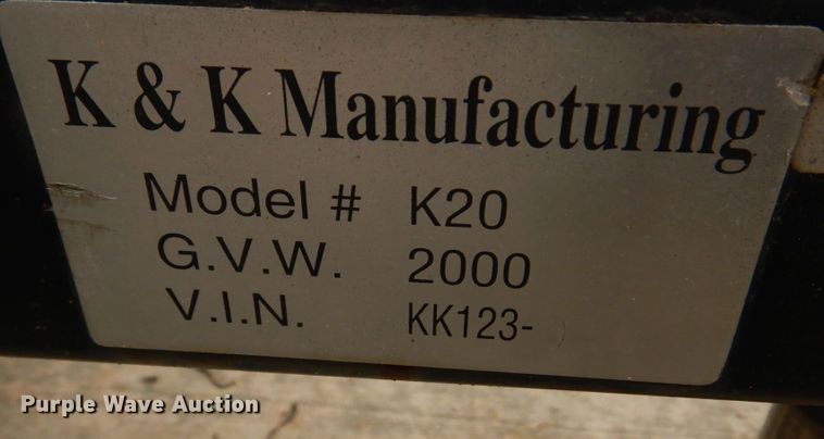 image for item KD9028 2005 K&K Manufacturing K20  enclosed cargo trailer
