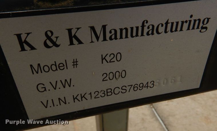 image for item KD9029 2005 K&K Manufacturing K20  enclosed cargo trailer