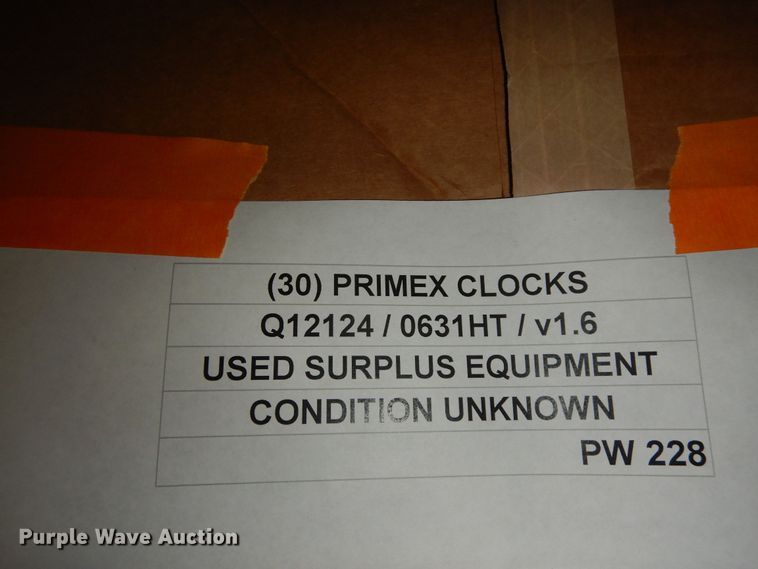 (30) Primex clocks in Emporia, KS Item MD9090 sold Purple Wave