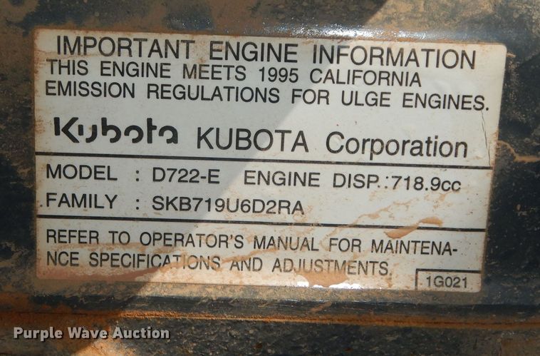 image for item MD9108 Kubota G1900  lawn tractor