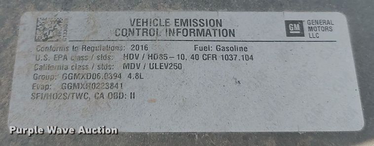 image for item MF9465 2016 Chevrolet Express