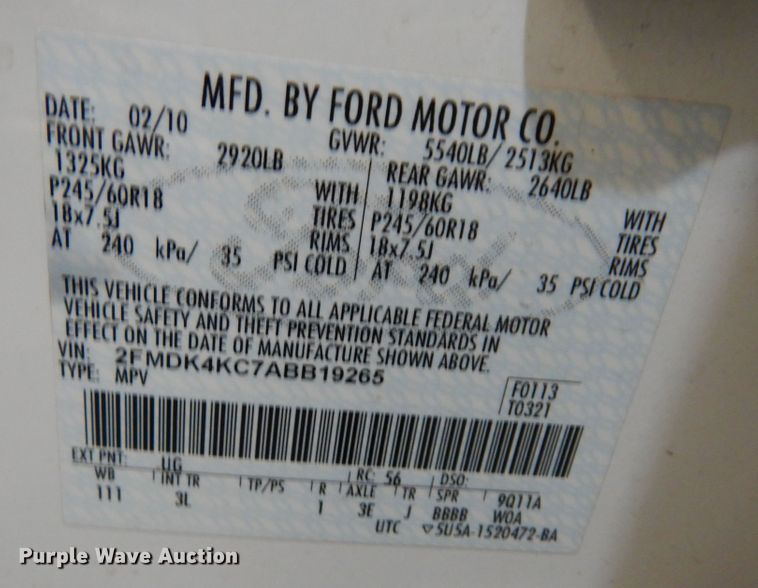 image for item DN1573 2010 Ford Edge Limited  SUV