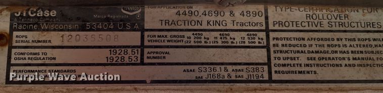 image for item DJ5173 1980 Case 4690  4WD tractor