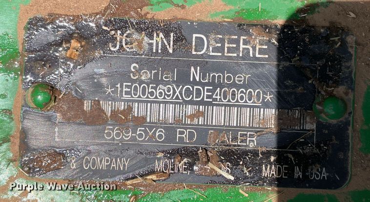 image for item DJ5174 2014 John Deere 569  round baler
