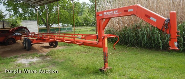 image for item DK0971 Orange Ox  hay bale trailer