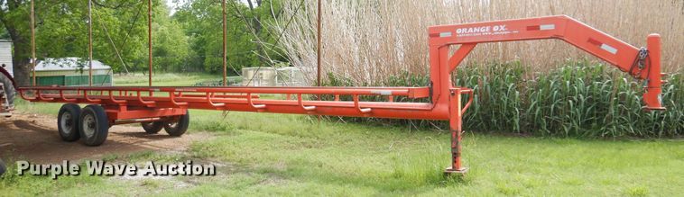image for item DK0971 Orange Ox  hay bale trailer