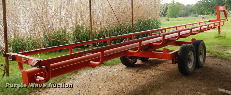 image for item DK0971 Orange Ox  hay bale trailer