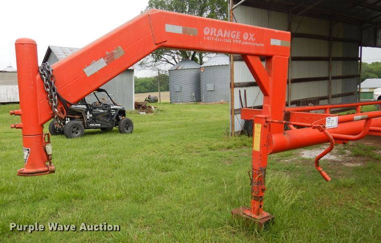 image for item DK0971 Orange Ox  hay bale trailer