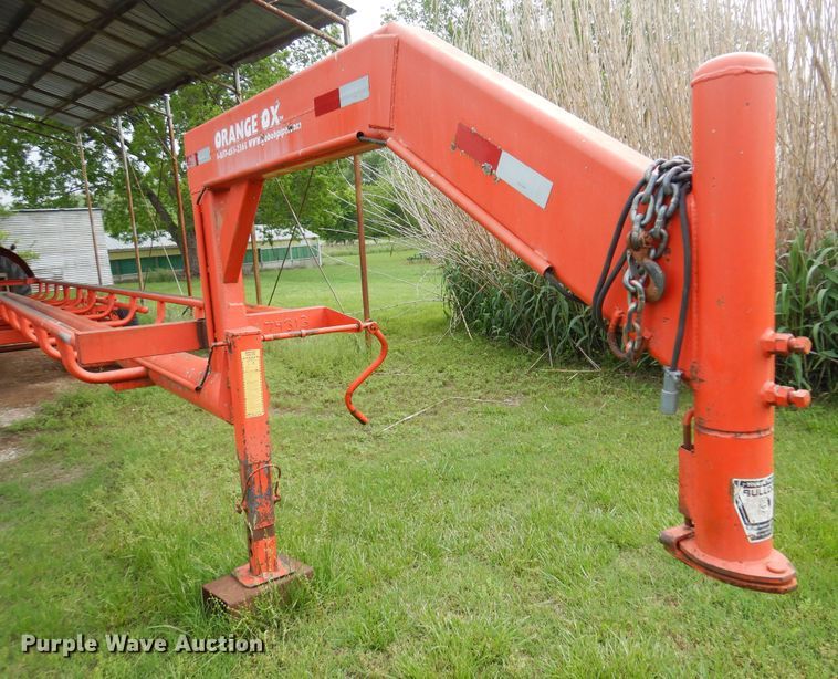 image for item DK0971 Orange Ox  hay bale trailer
