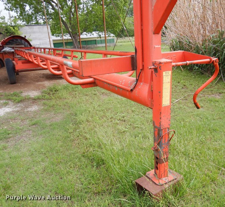 image for item DK0971 Orange Ox  hay bale trailer