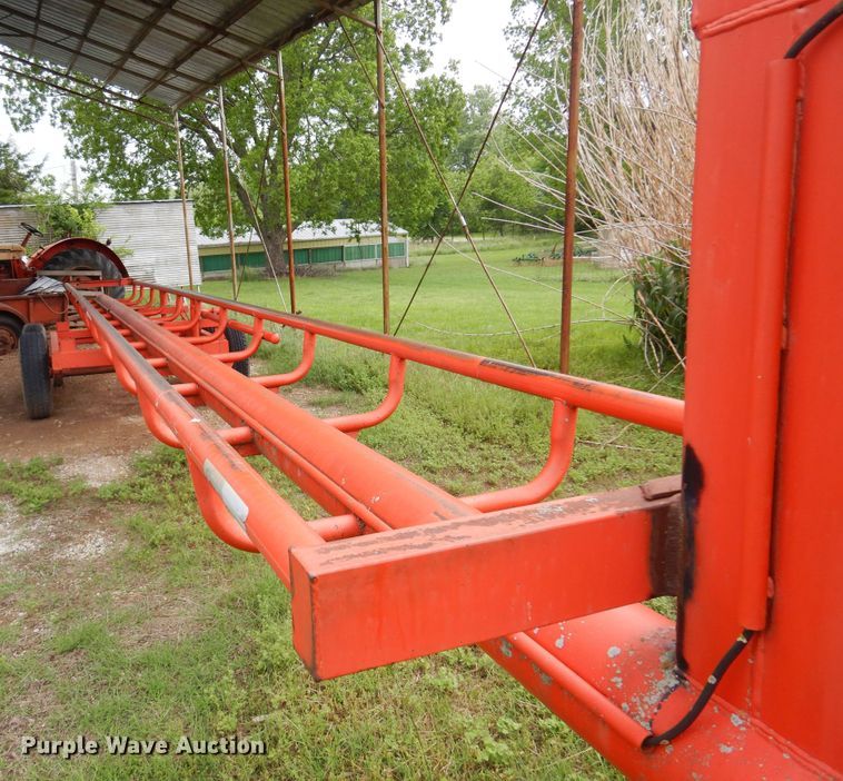 image for item DK0971 Orange Ox  hay bale trailer