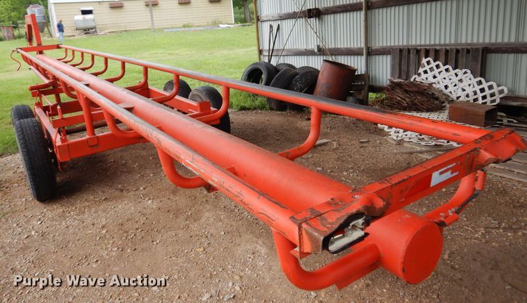 image for item DK0971 Orange Ox  hay bale trailer