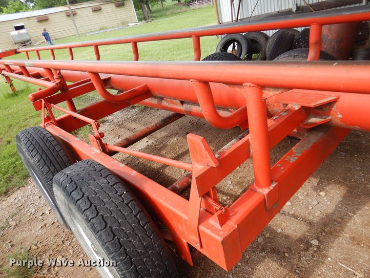 image for item DK0971 Orange Ox  hay bale trailer