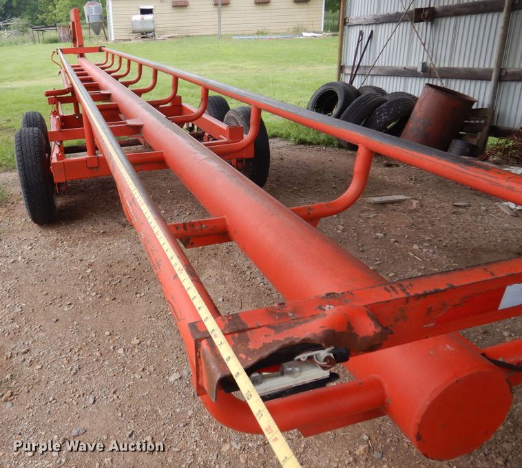 image for item DK0971 Orange Ox  hay bale trailer