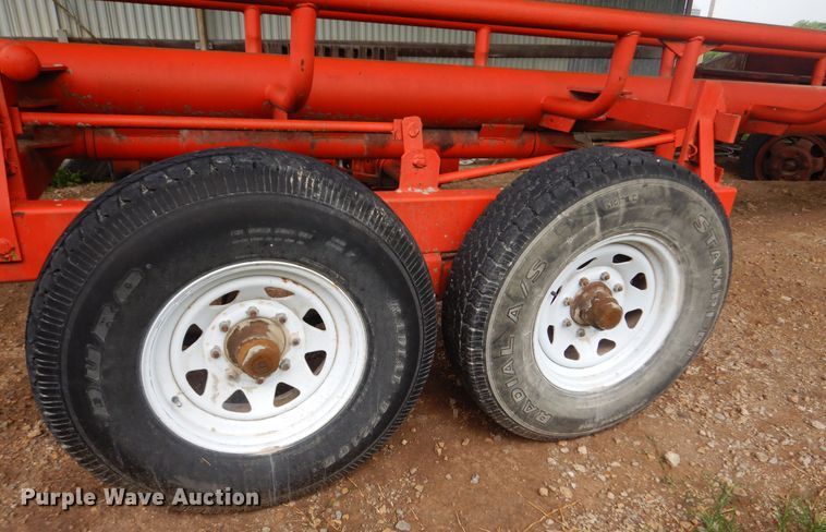 image for item DK0971 Orange Ox  hay bale trailer