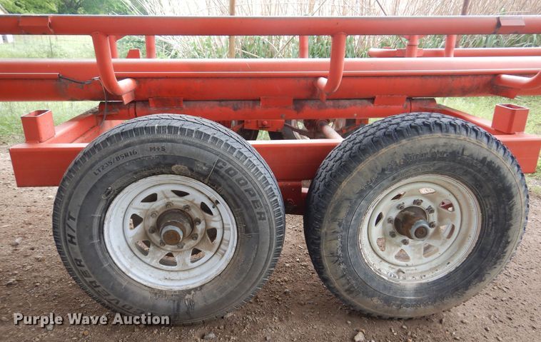 image for item DK0971 Orange Ox  hay bale trailer