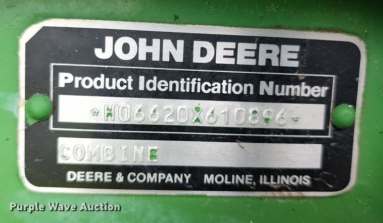 image for item DL6488 1985 John Deere 6620 Titan II  RWA combine