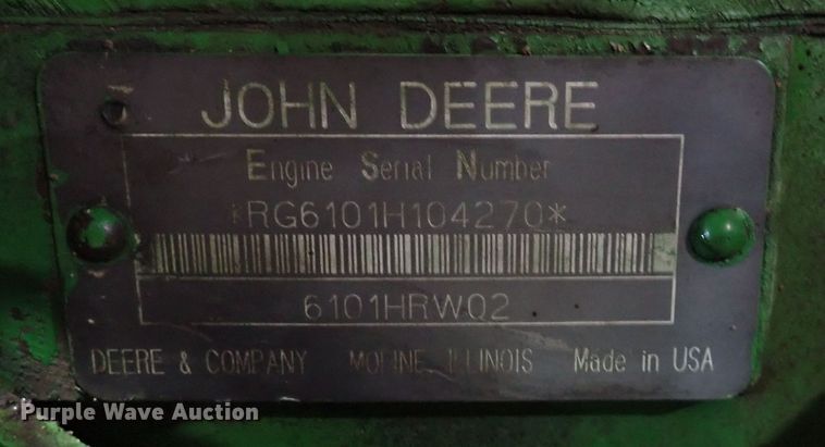 image for item DN6819 1994 John Deere 6101HRW02  engine