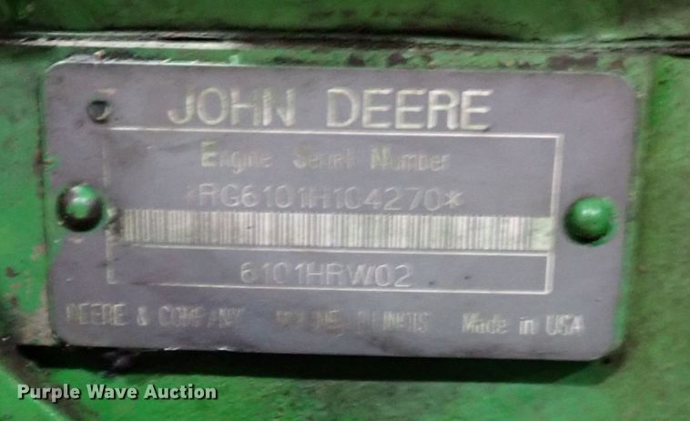 image for item DN6819 1994 John Deere 6101HRW02  engine