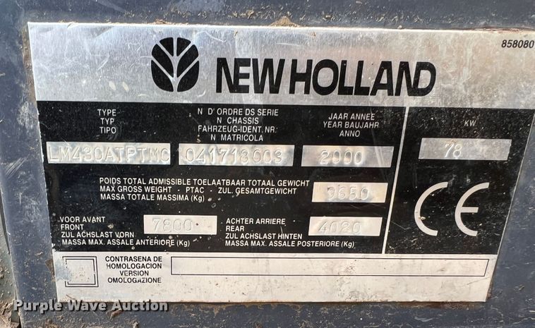 image for item DR1356 2000 New Holland LM430  telehandler