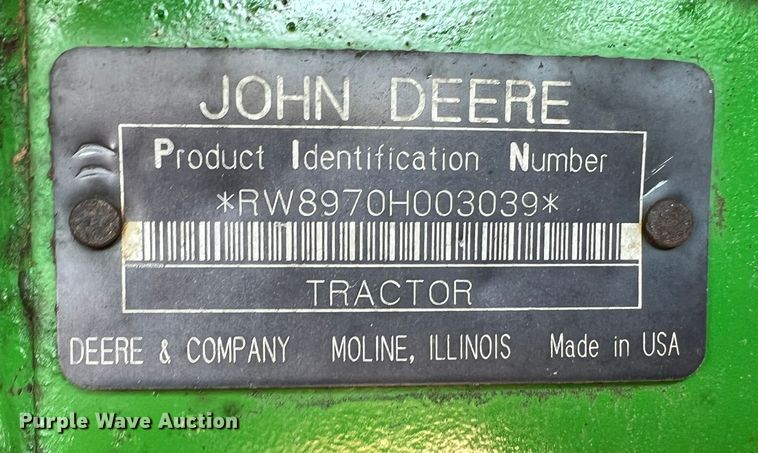 image for item DR1469 1995 John Deere 8970  4WD tractor