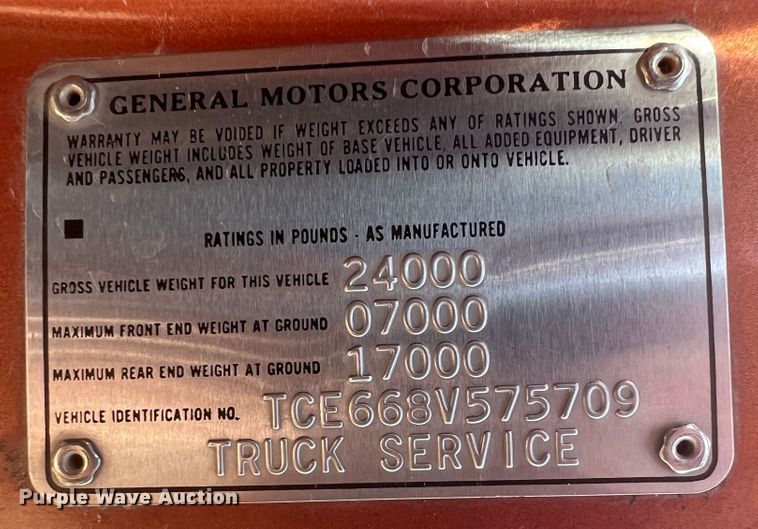 image for item HL9015 1978 GMC 6500  grain truck