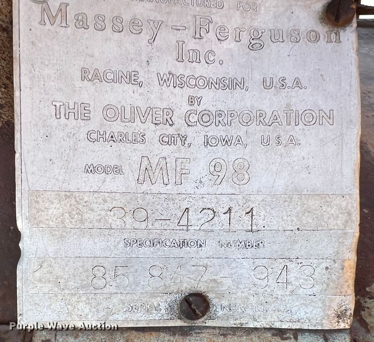 image for item IG9493 Massey Ferguson MF98  tractor