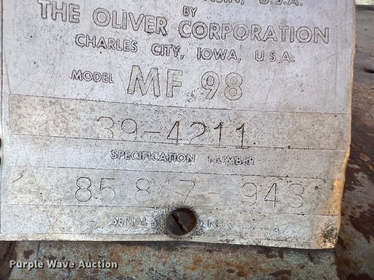 image for item IG9493 Massey Ferguson MF98  tractor