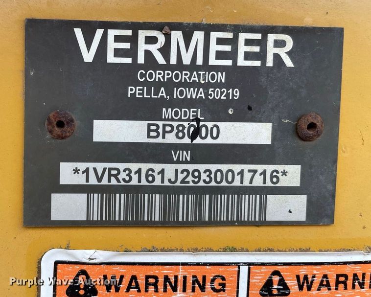 image for item JC9870 2009 Vermeer BP8000  bale processor
